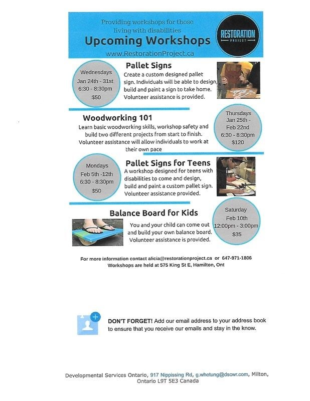 Hamilton Workshops....Coming Up Hamilton Workshops....Coming Up